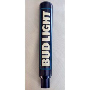 Bud‎ Light Aluminum Logo Beer Tap Handle 12” Tall - Brand New In Box!